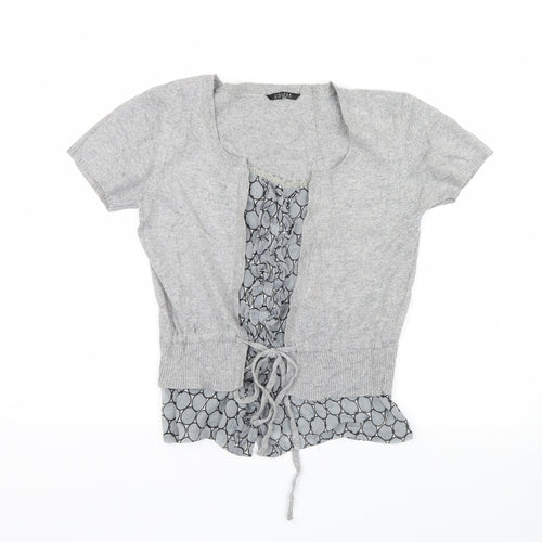 Zingara Womens Grey  Knit Cardigan Jumper Size 12