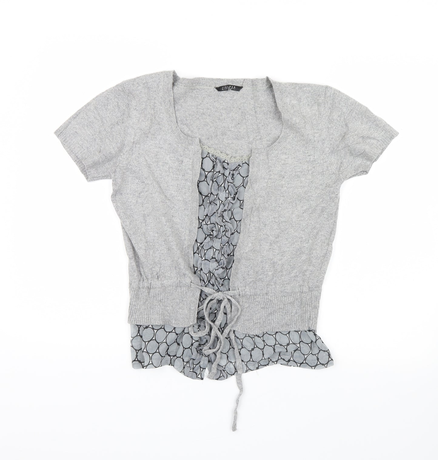 Zingara Womens Grey  Knit Cardigan Jumper Size 12