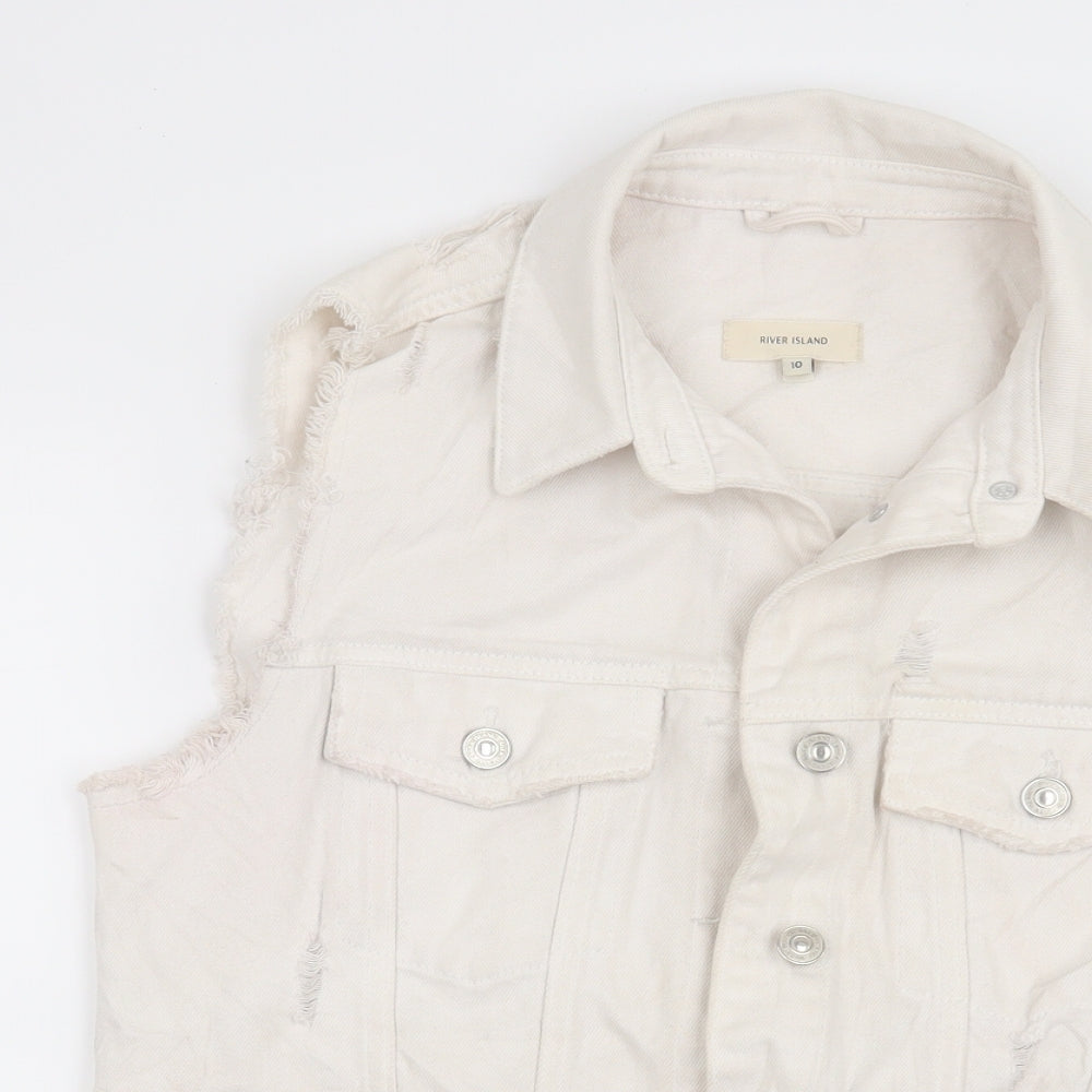 River Island Womens White   Jacket  Size 10