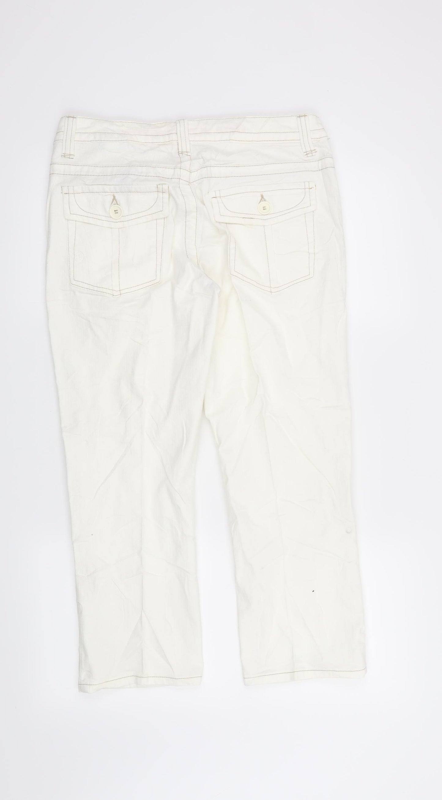 NEXT Womens White   Straight Jeans Size 12 L24 in