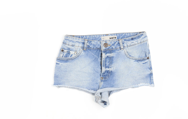 Topshop Womens Blue Cut-Off Shorts Size 28 in