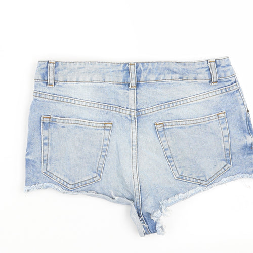 Topshop Womens Blue   Cut-Off Shorts Size 28 in
