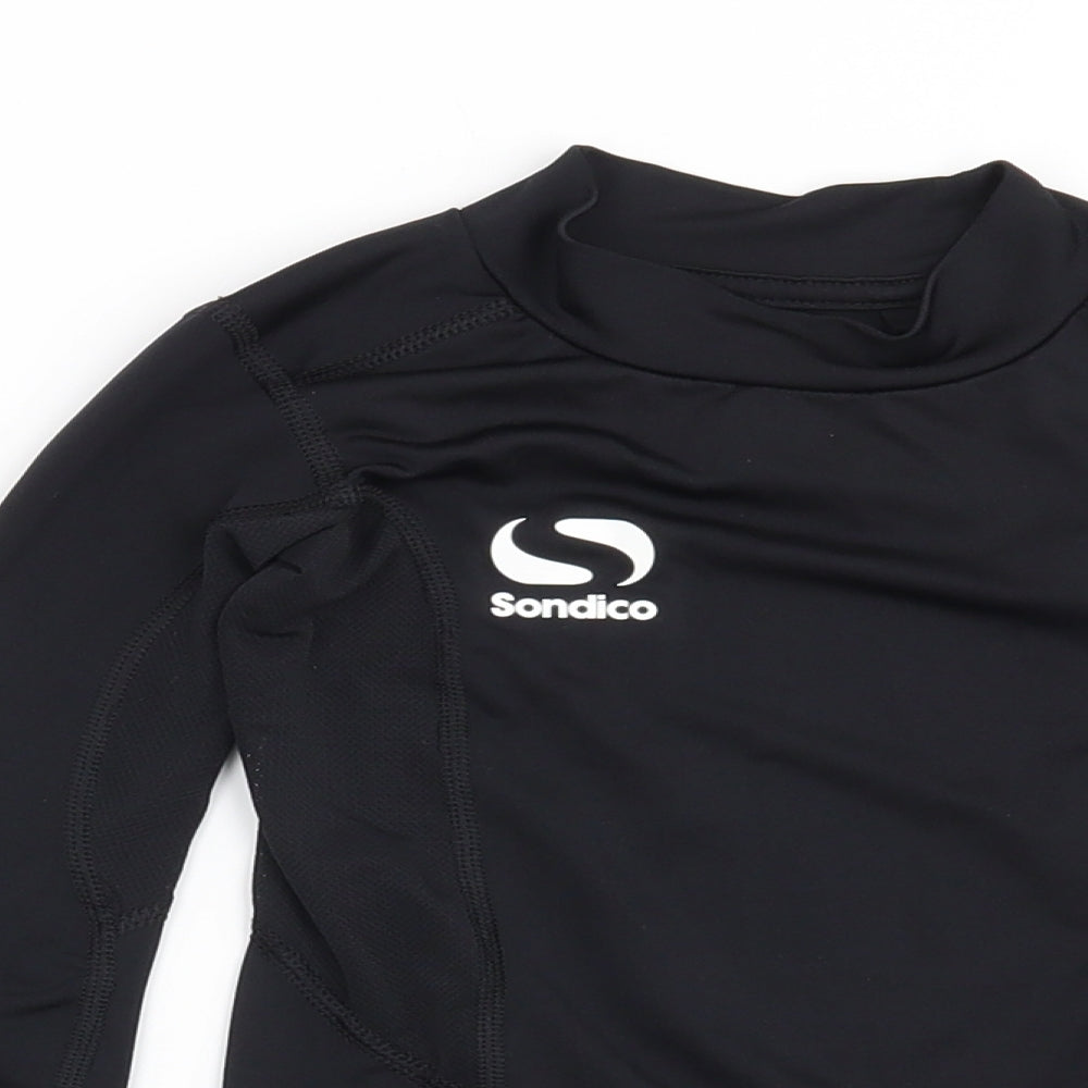 Sondico Boys Black   Basic T-Shirt Size 5-6 Years