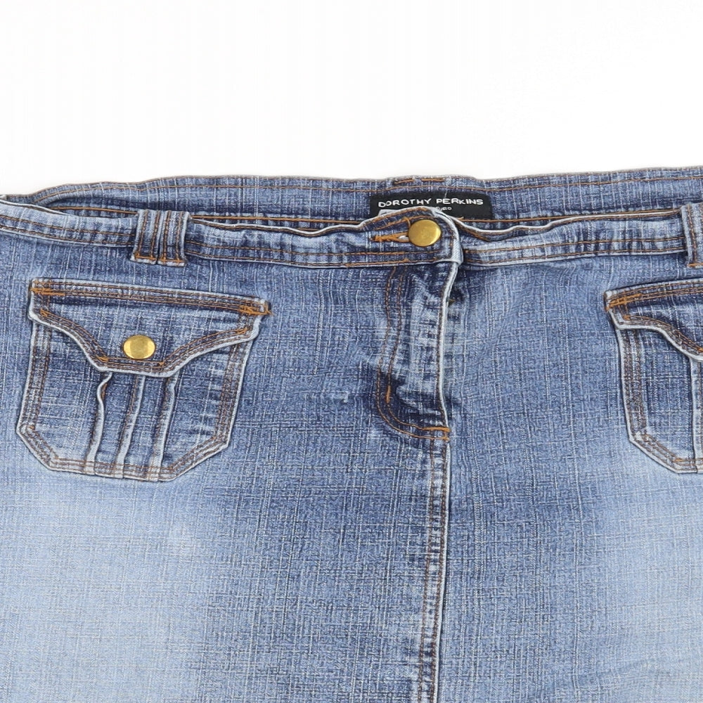 Dorothy Perkins Womens Blue   Mini Skirt Size 16