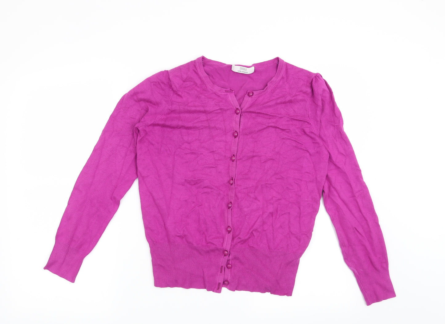 Marks and Spencer Womens Pink   Cardigan Jumper Size 12