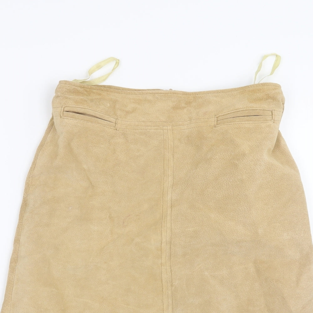 Preworn Womens Beige   Straight & Pencil Skirt Size 10