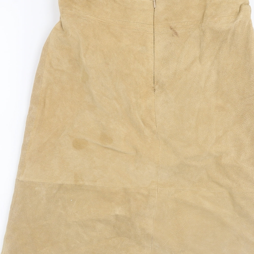 Preworn Womens Beige   Straight & Pencil Skirt Size 10