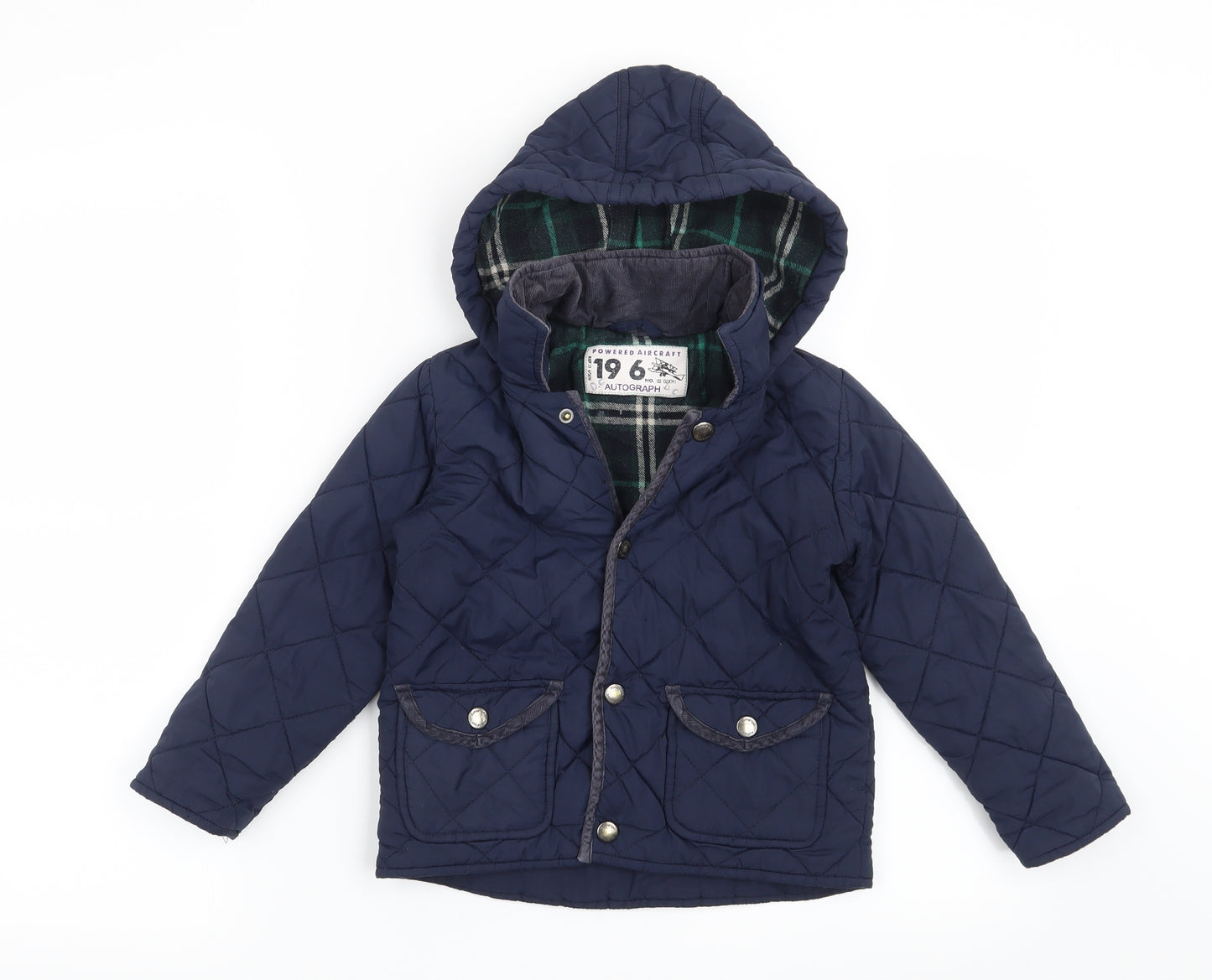 Marks and Spencer Boys Blue   Overcoat Coat Size 3-4 Years