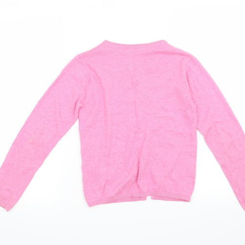 M&Co Girls Pink   Cardigan Jumper Size 9-10 Years