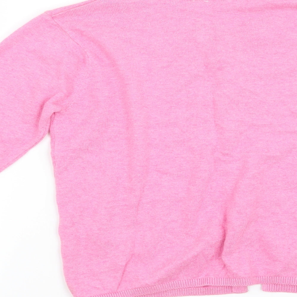 M&Co Girls Pink   Cardigan Jumper Size 9-10 Years
