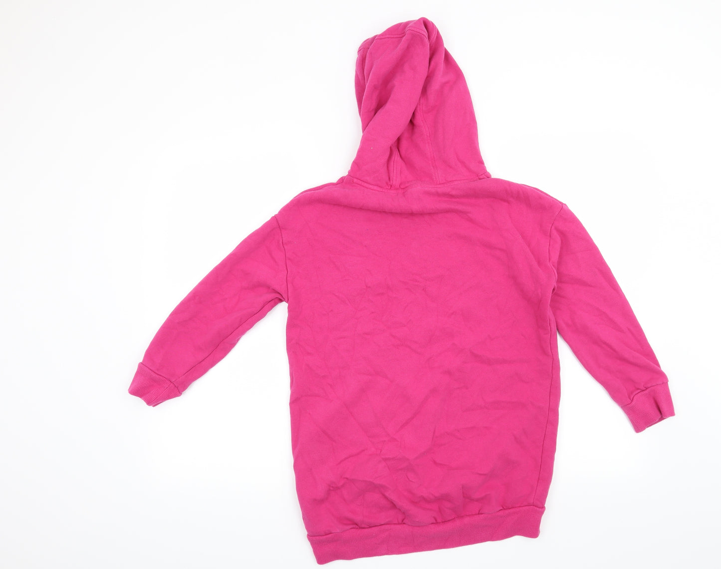 NEXT Girls Pink Striped  Pullover Hoodie Size 11 Years