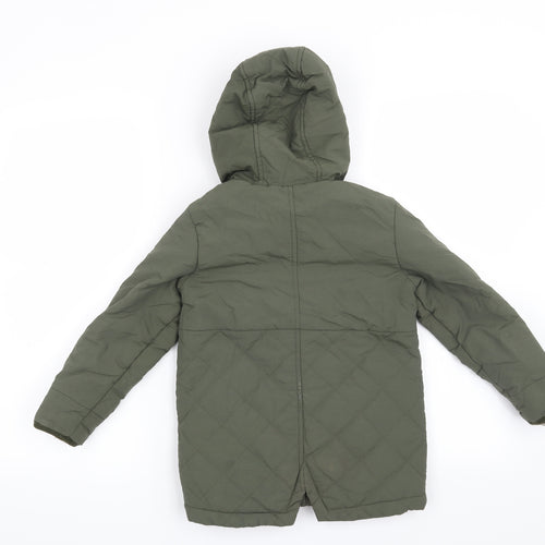 Marks and Spencer Boys Green   Overcoat Coat Size 4-5 Years