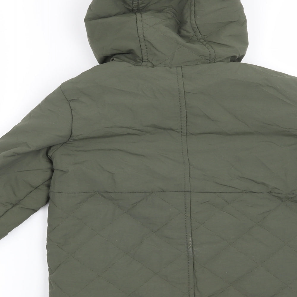 Marks and Spencer Boys Green   Overcoat Coat Size 4-5 Years