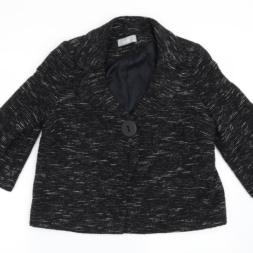 Wallis Womens Black Striped  Jacket  Size 12