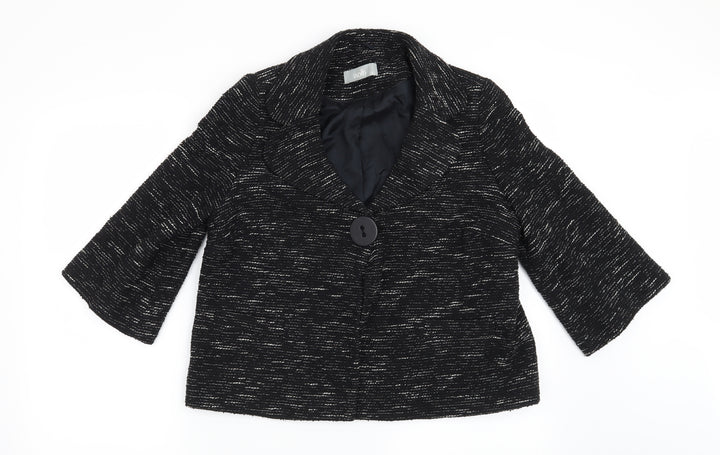Wallis Womens Black Striped Jacket Size 12