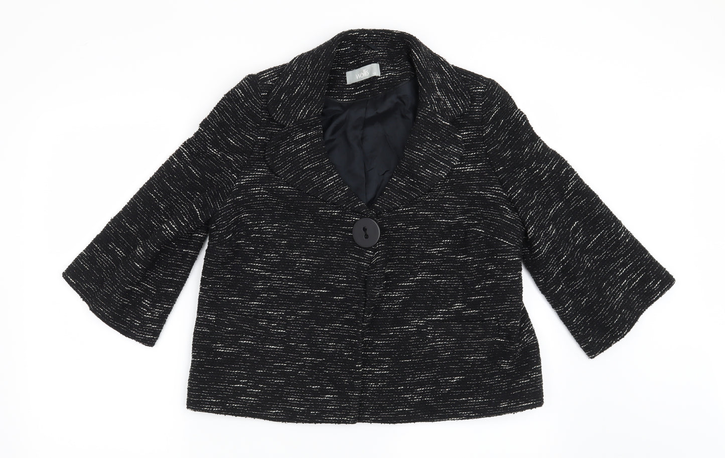 Wallis Womens Black Striped  Jacket  Size 12