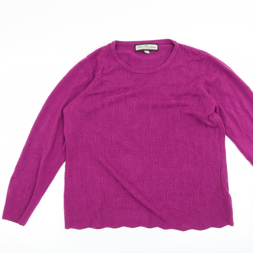 Paco Boutique  Womens Pink   Pullover Jumper Size 14