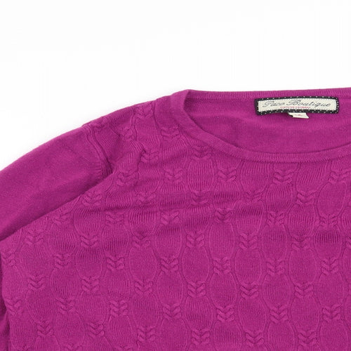 Paco Boutique  Womens Pink   Pullover Jumper Size 14