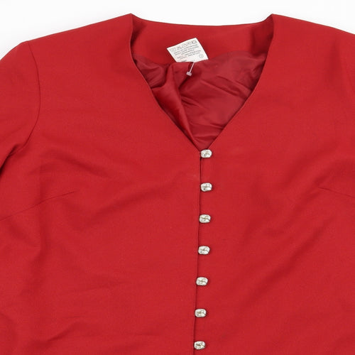 Preworn Womens Red   Jacket Blazer Size 16