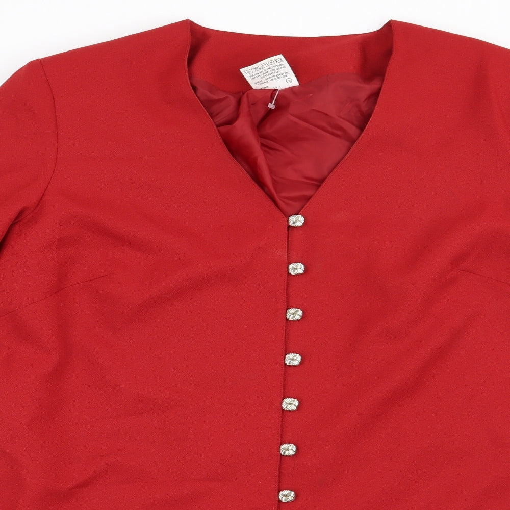 Preworn Womens Red   Jacket Blazer Size 16