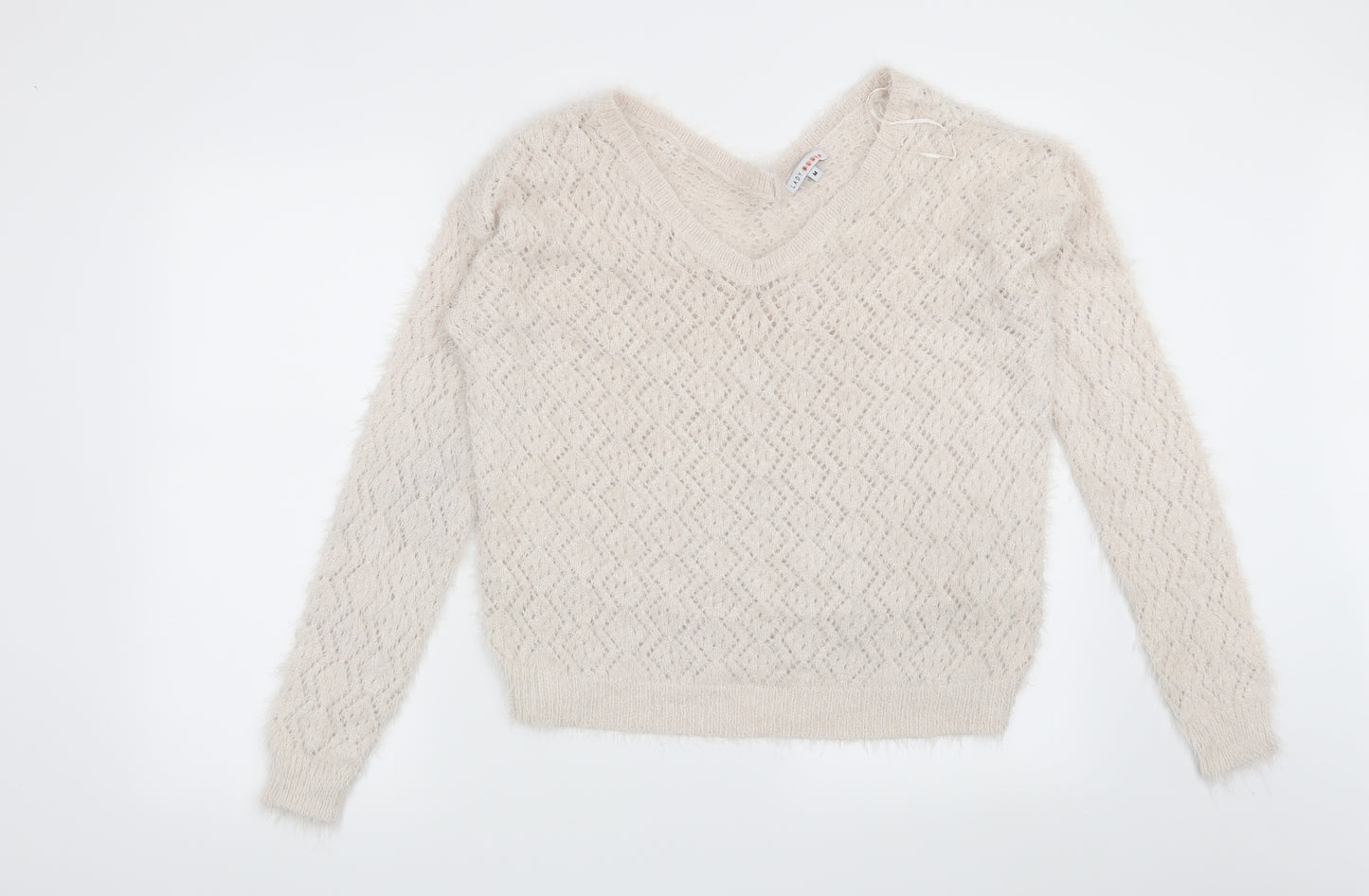 Lady blush Womens Beige   Pullover Jumper Size M