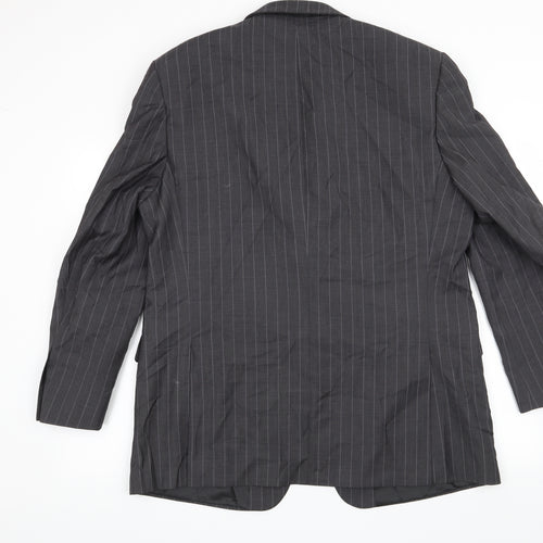 Marks and Spencer Mens Grey Striped  Jacket Suit Jacket Size 44