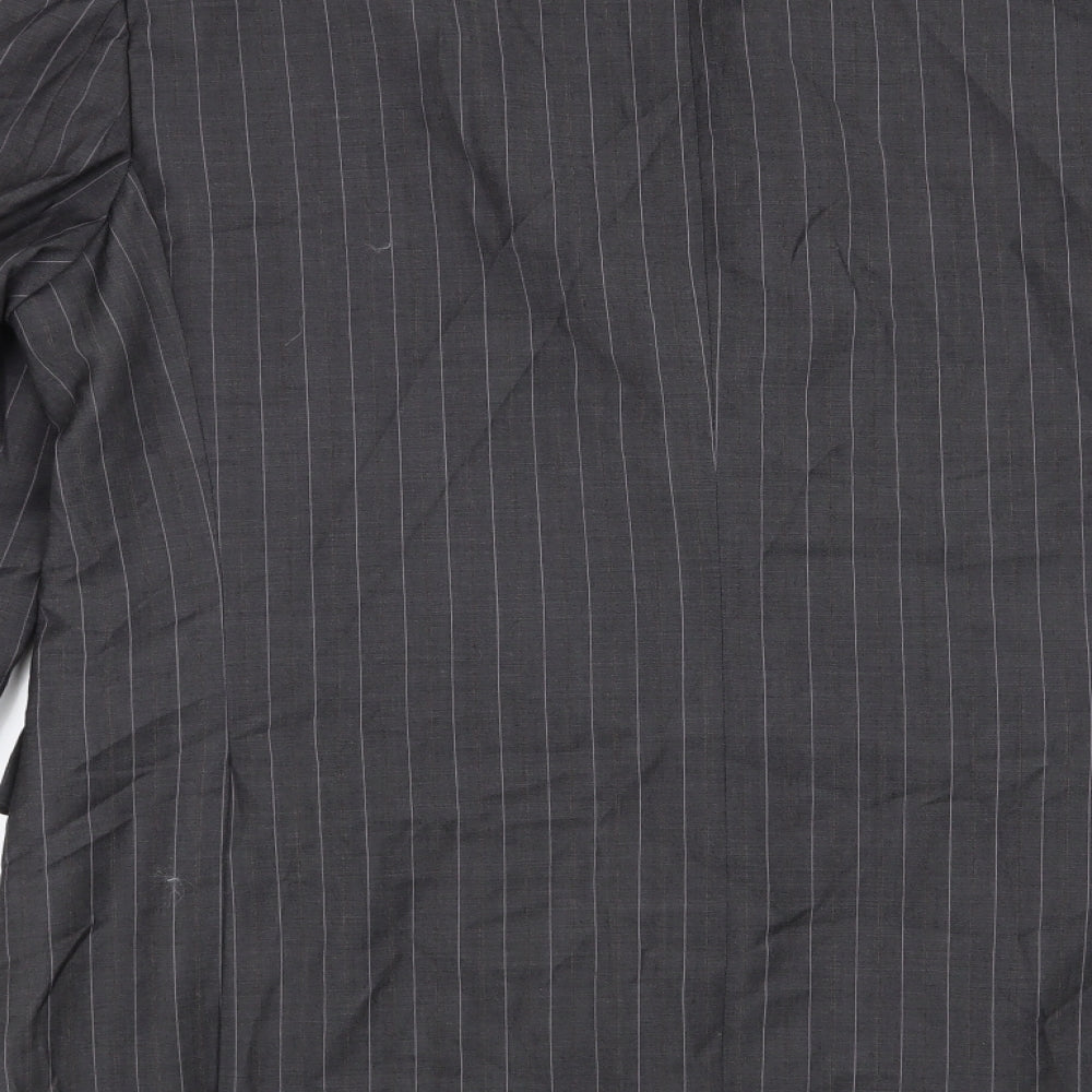 Marks and Spencer Mens Grey Striped  Jacket Suit Jacket Size 44