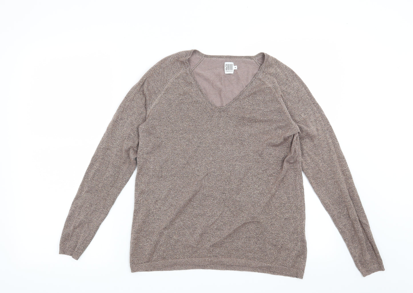 St Tropez Womens Brown   Pullover Jumper Size M
