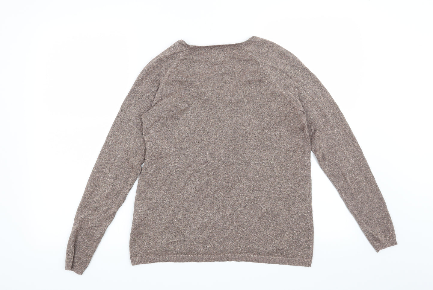 St Tropez Womens Brown   Pullover Jumper Size M