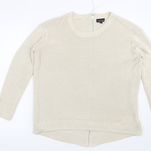 Topshop Womens Beige   Pullover Jumper Size 10