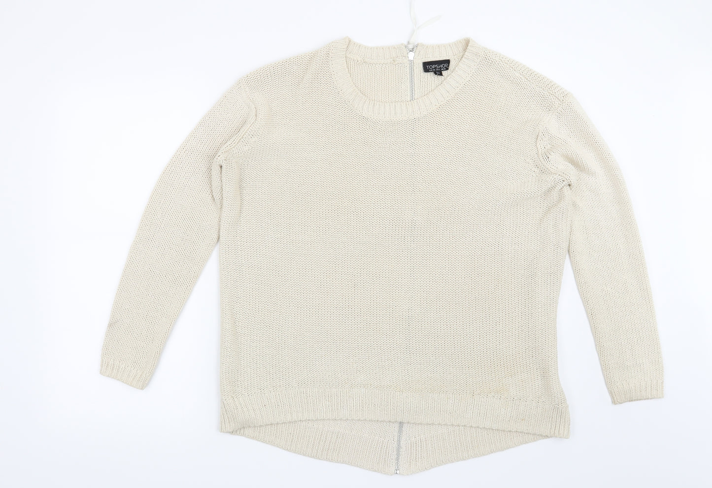 Topshop Womens Beige   Pullover Jumper Size 10