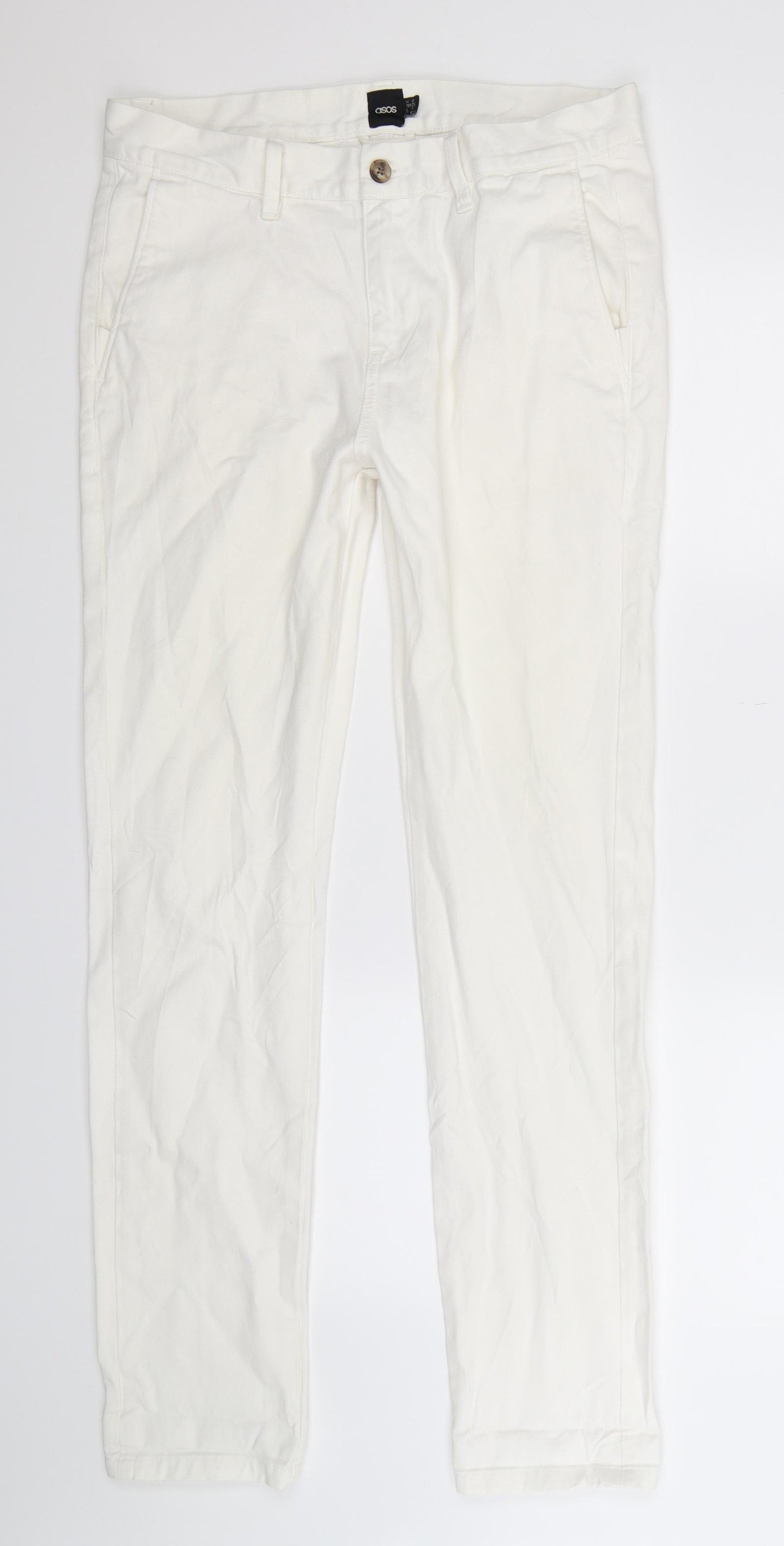 ASOS Mens White  Denim Skinny Jeans Size 31 L32 in