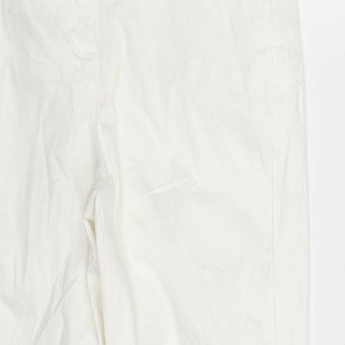 NEXT Womens White  Denim Jegging Leggings Size 10 L24 in - Cropped