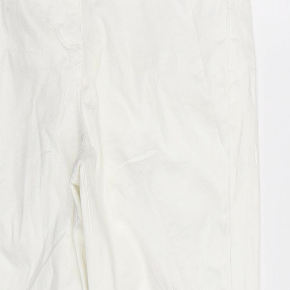 NEXT Womens White  Denim Jegging Leggings Size 10 L24 in - Cropped