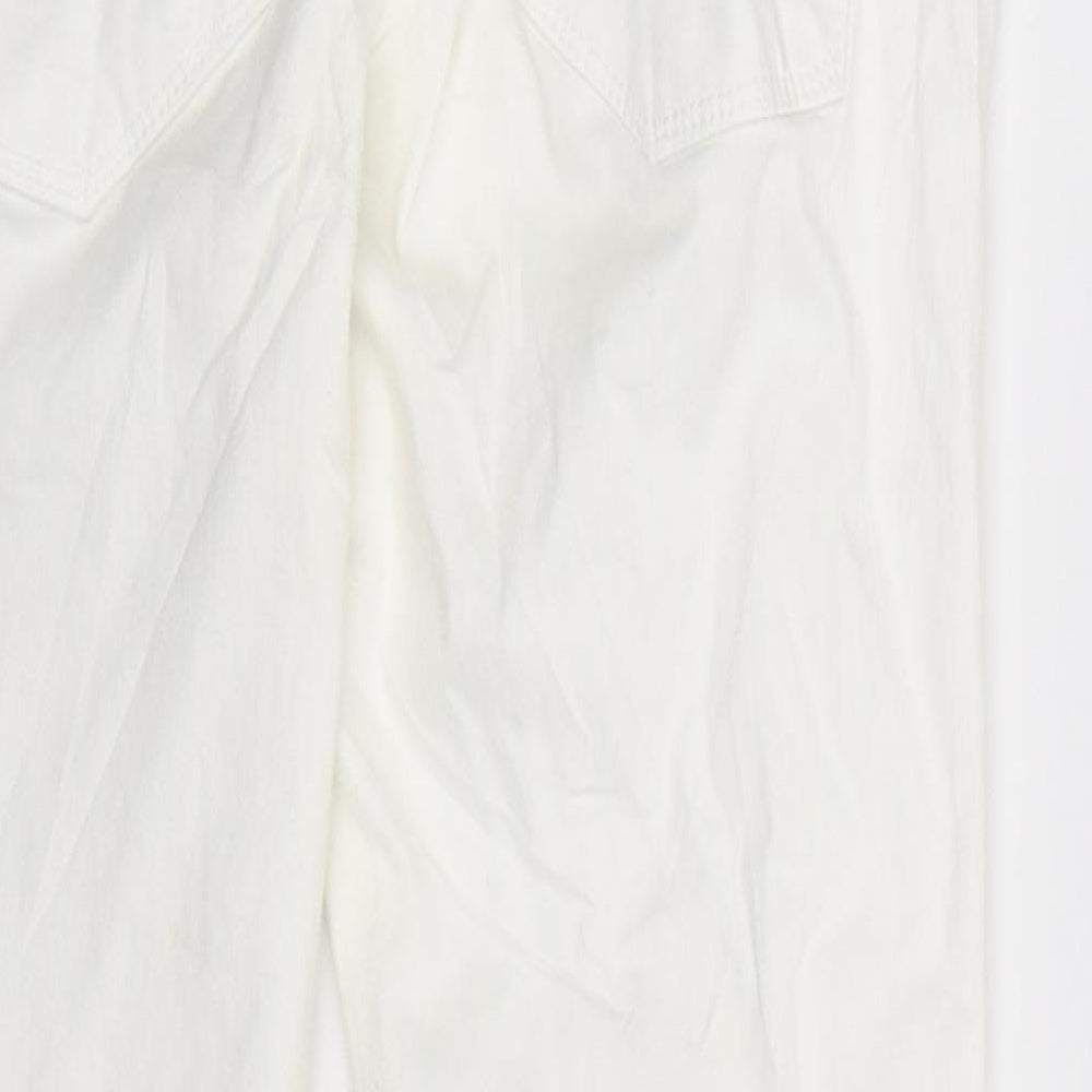 NEXT Womens White  Denim Jegging Leggings Size 10 L24 in - Cropped