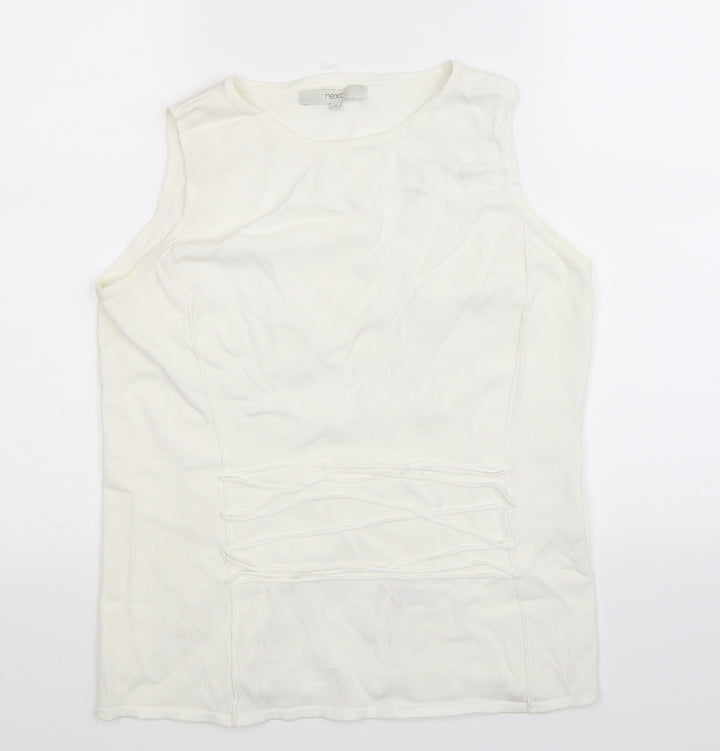NEXT Womens White Basic Tank Size 12