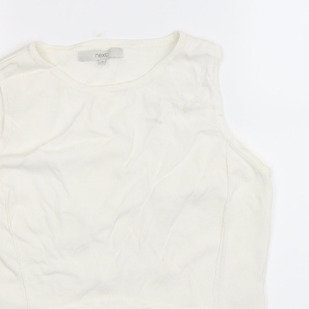 NEXT Womens White   Basic Tank Size 12