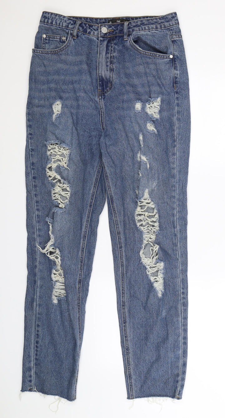 Riot Womens Blue Denim Mom Jeans Size 10 L29 in