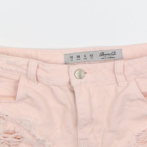 Denim Co Womens Pink  Denim Hot Pants Shorts Size 10