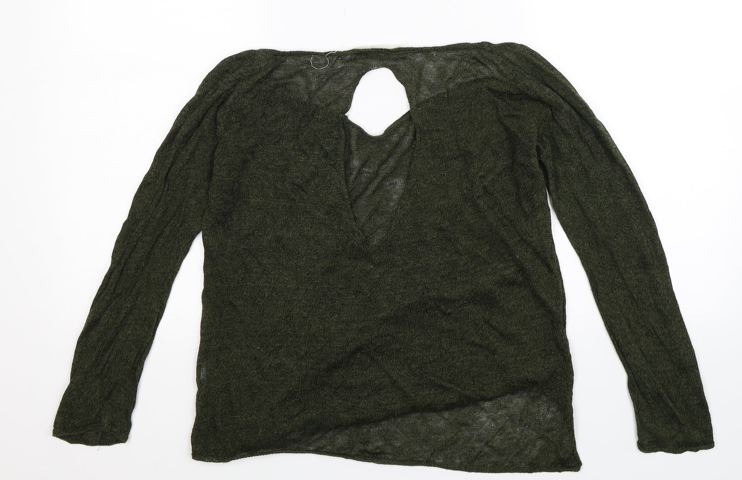 Zara Womens Green  Knit Pullover Jumper Size L