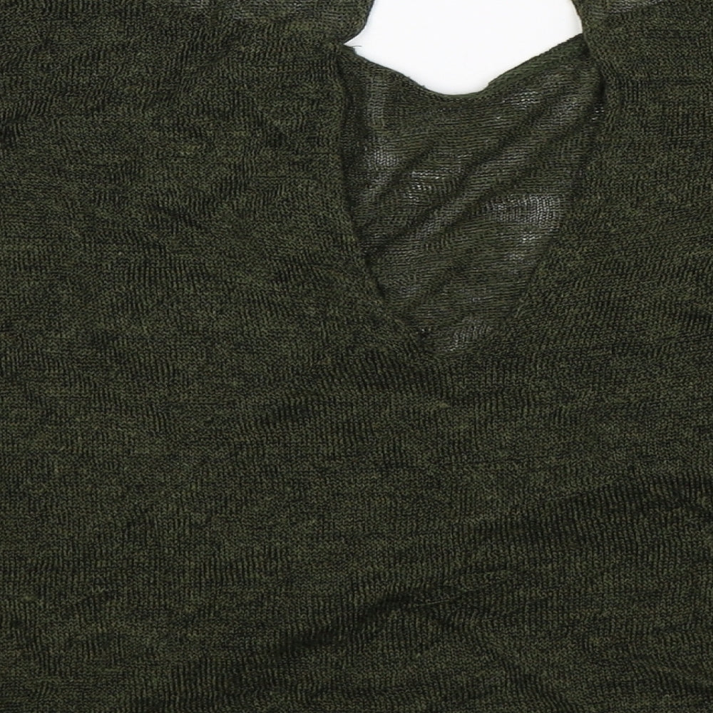 Zara Womens Green  Knit Pullover Jumper Size L