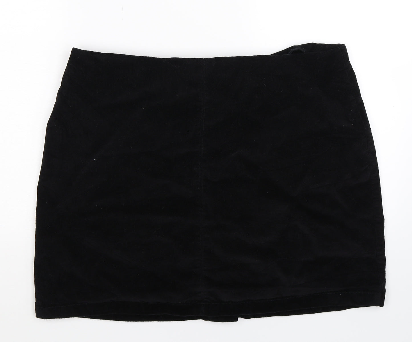 Papaya Womens Black  Corduroy Mini Skirt Size 18