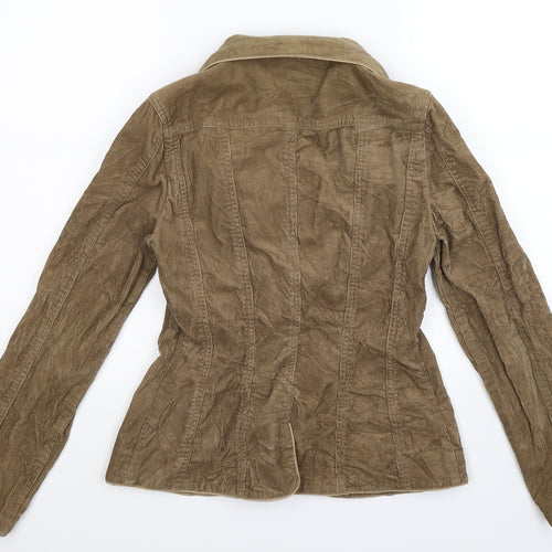 Warehouse Womens Beige  Corduroy Jacket Blazer Size 8