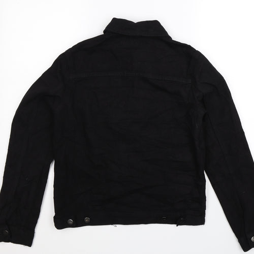 Boohoo Womens Black  Denim Jacket  Size 6
