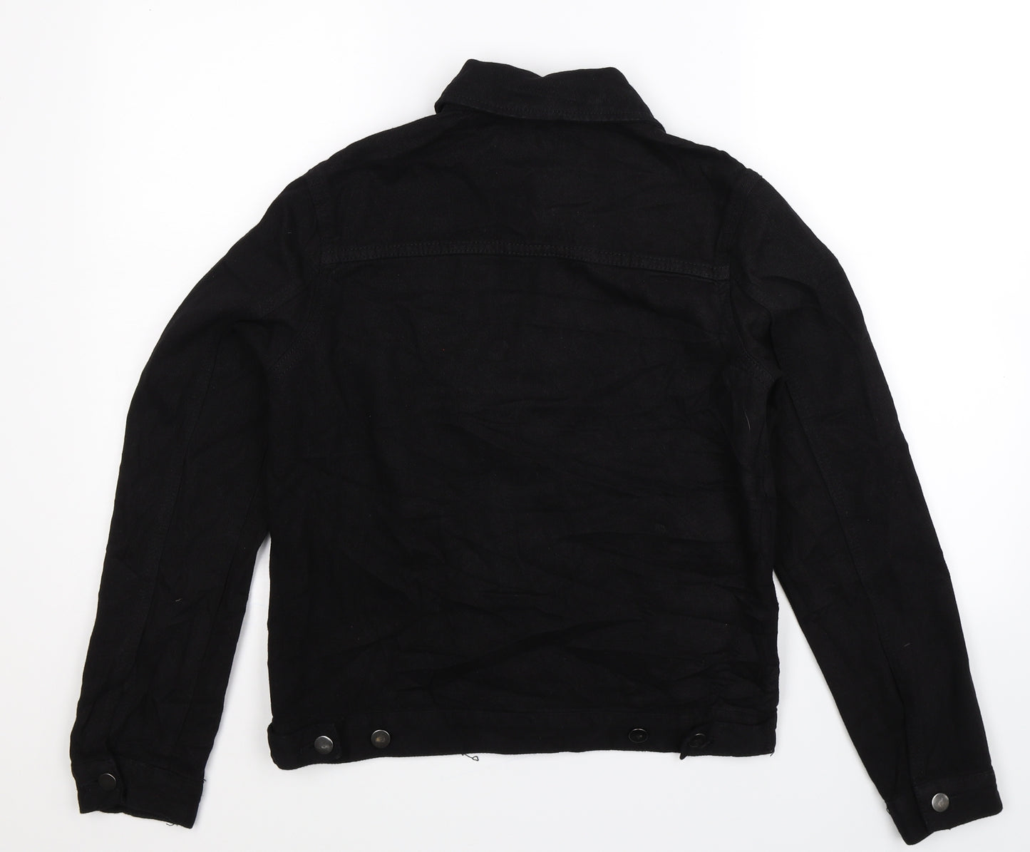 Boohoo Womens Black  Denim Jacket  Size 6