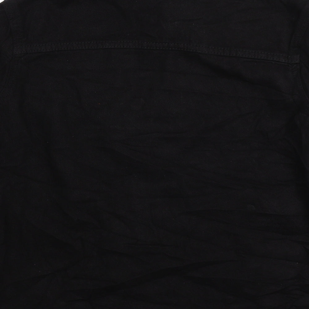 Boohoo Womens Black  Denim Jacket  Size 6