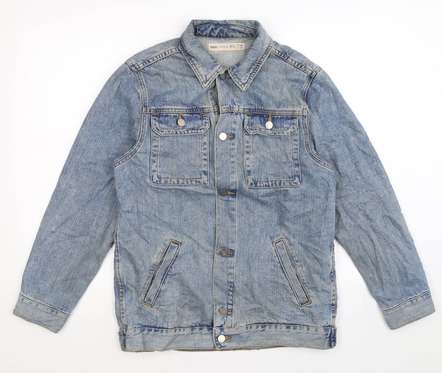 ASOS Womens Blue  Denim Jacket  Size 8  - Distressed