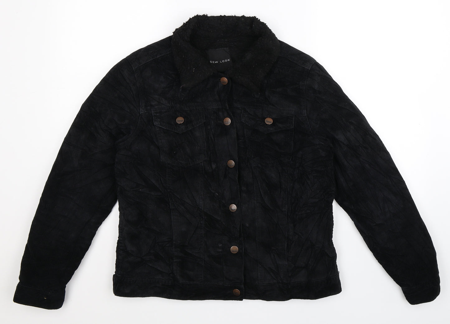 New Look Womens Black  Corduroy Jacket  Size 12