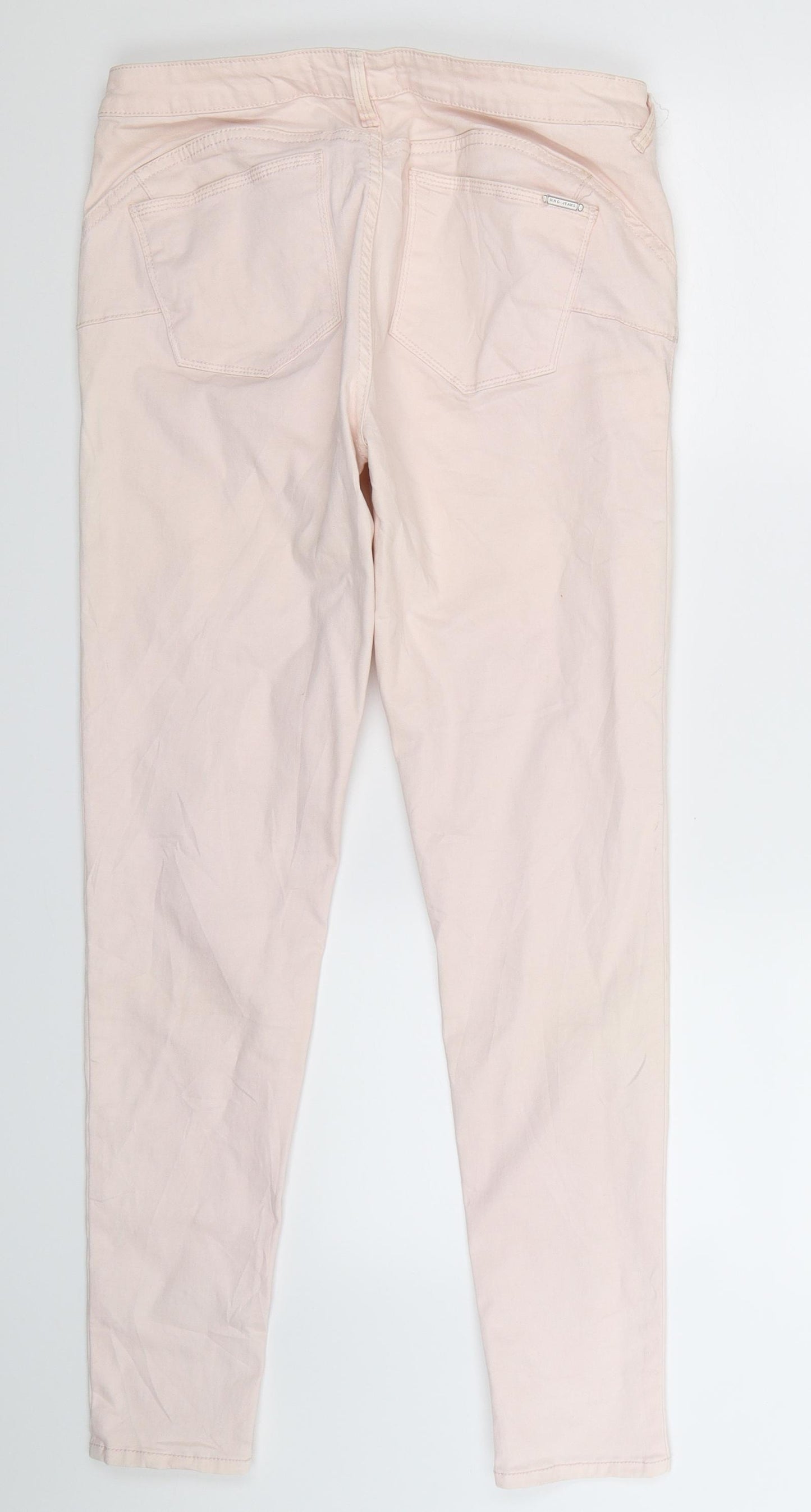 Mango Womens Pink  Denim Skinny Jeans Size 12 L30 in