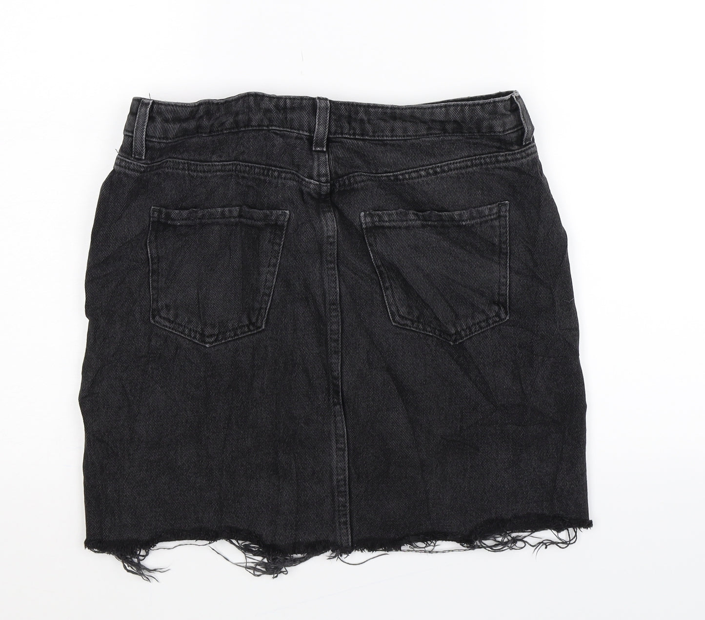 New Look Womens Black  Denim Mini Skirt Size 10